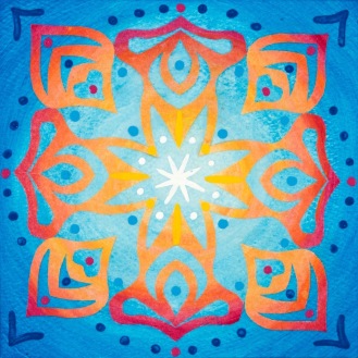 Mandala de Noël #6, 2014, 10.7 x 10.7 cm.